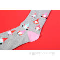 Chaussettes de coton chritmas pour femmes